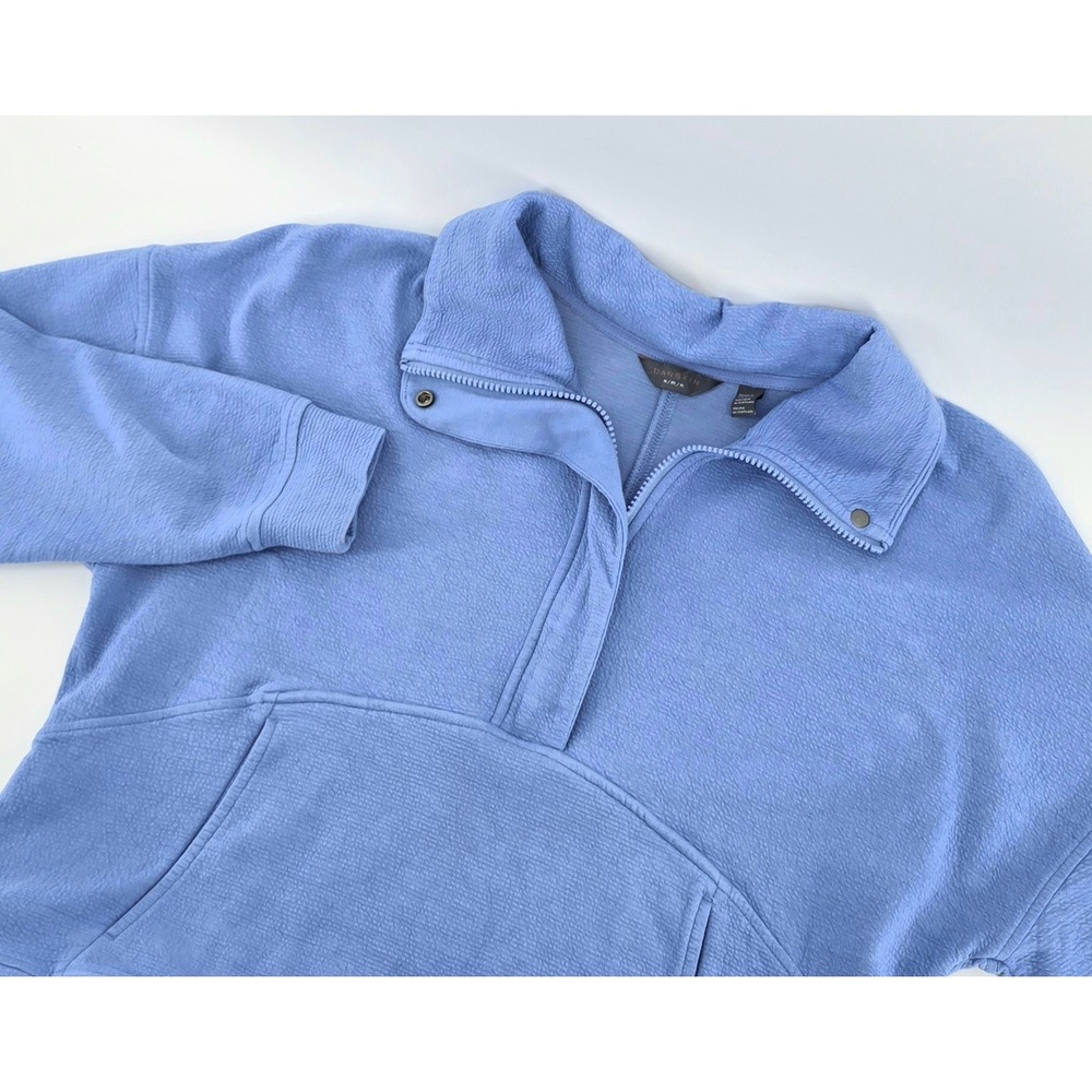 Danskin Athleisure Quarter Zip Pullover Sweatshirt Size Medium Womens Blue